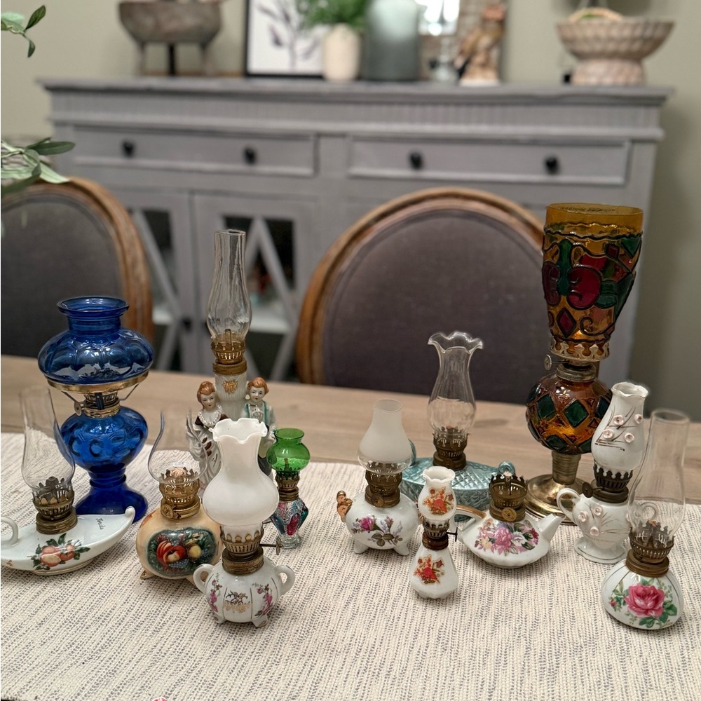 Vintage Ceramic Oil Lamp Collection